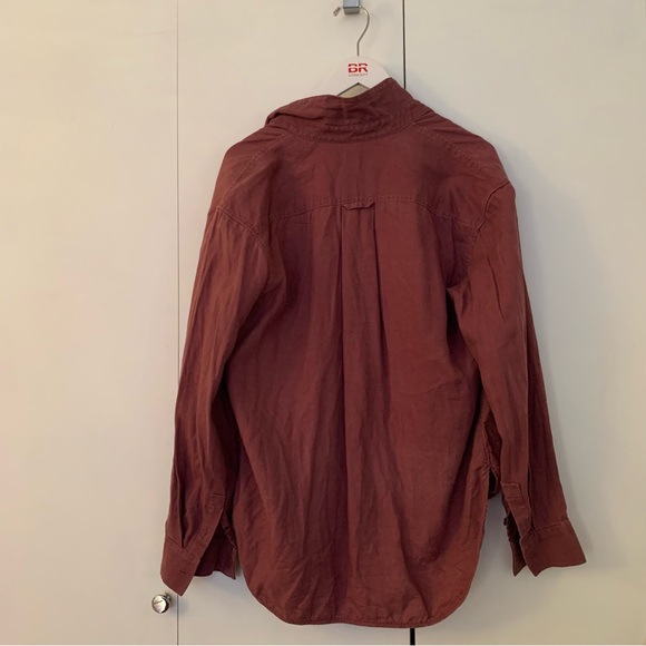 Athleta Playa Linen Shirt in Tawny Rose (S Petite) - Picture 4 of 4